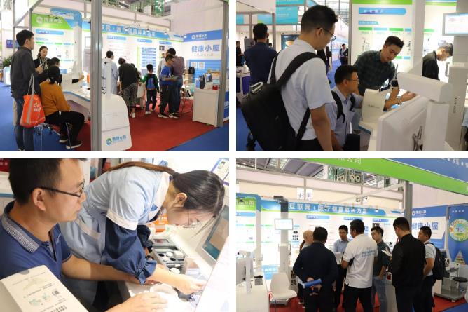 高交會圓滿落幕，“攜康e加”完美勝出（榮獲優(yōu)秀產(chǎn)品獎）工作人員介紹機子圖