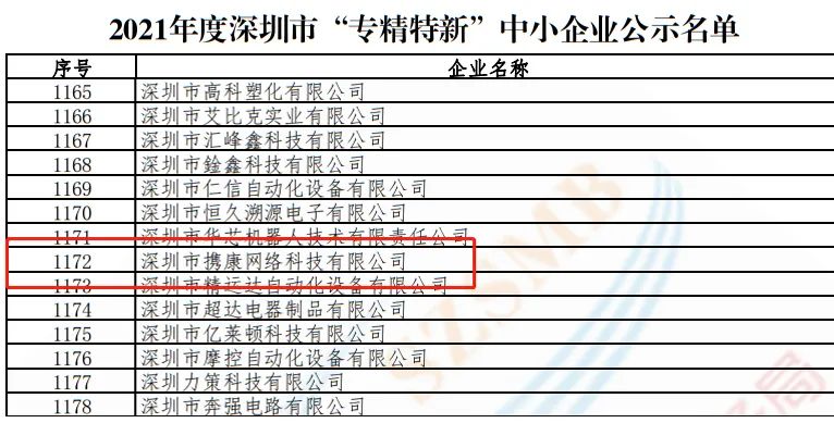 成功獲得“專精特新”中小企業(yè)認(rèn)定！